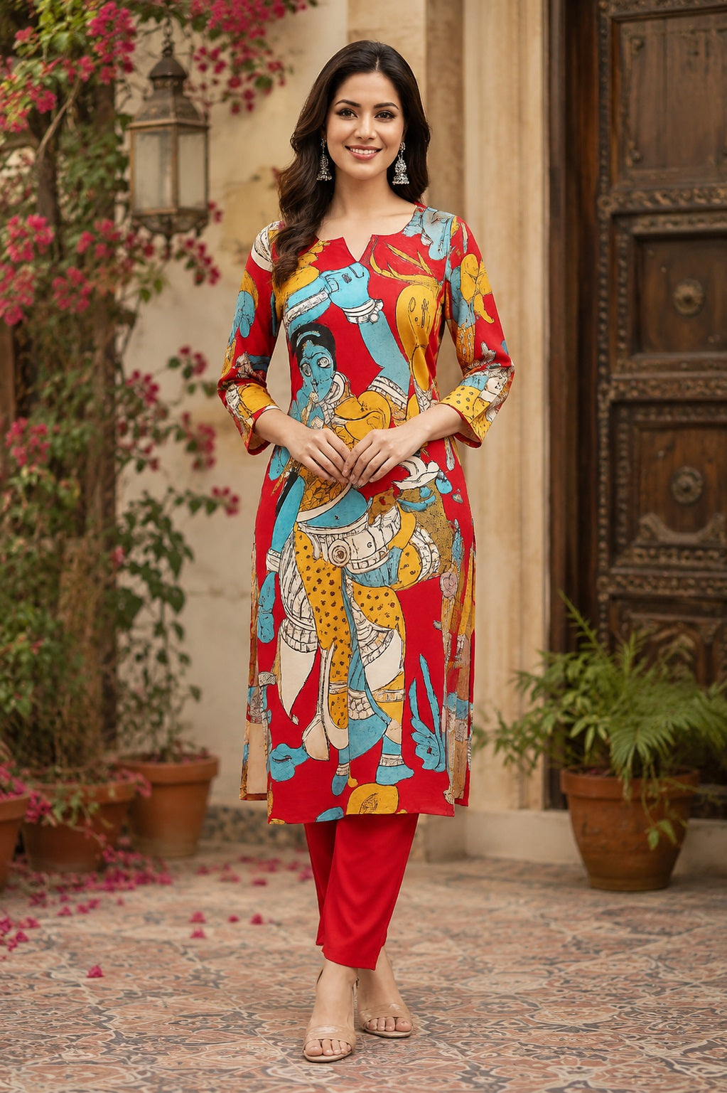 Kalamkari 2 Piece Dress