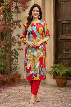 Kalamkari 2 Piece Dress