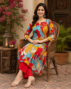 Kalamkari 2 Piece Dress